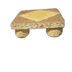 Ocean Reef Square Trivet with four legs Brown and Cream ~Vintage~